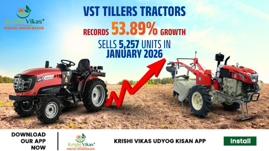 VST Tillers Tractors records 53.89% growth, sells 5,257 units in January 2026