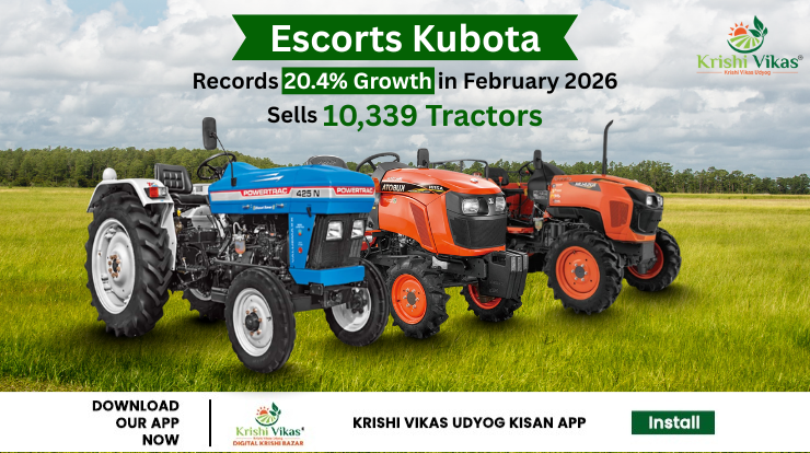 Escorts Kubota Records 20.4% Growth in February 2026, Sells 10,339 Tractors